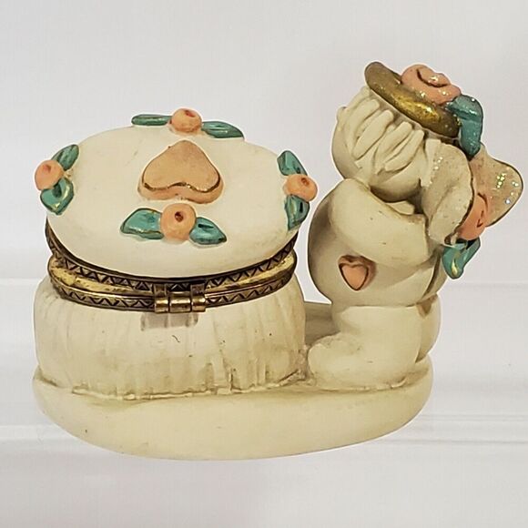 Vintage Nancye Williams Sprinkles Angel Hearts Trinket Box Figurine 3" 1990s - Picture 4 of 10